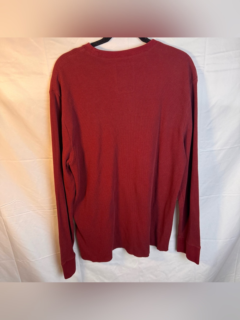 Timberland Long-Sleeve Waffle Thermal Shirt — Deep Red - Picture 3 of 4